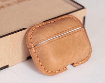 Handmade Italian Leather AirPods Pro Case: Custom AirPod Cover Personalized Sleeve
