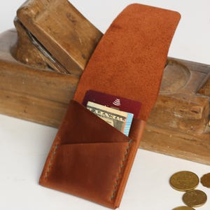 Visitenkartenhalter Braun Leder Brieftasche Visitenkartenetui Visitenkartenetui aus Leder Geldhalter Geschenk für den Vatertag Geschenk Personalisiert