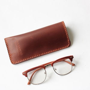 Leather glasses case,Brown Glasses case,Leather Glasses Box,Case for glasses,Leather pencil case,Pencil Case,Gift glasses case,Eyeglass Case