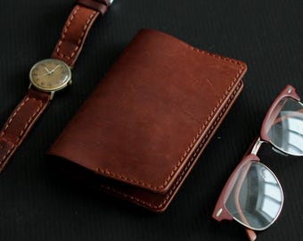 Personalized Leather Passport Holder: Slim Passport Case, Custom Document Cover