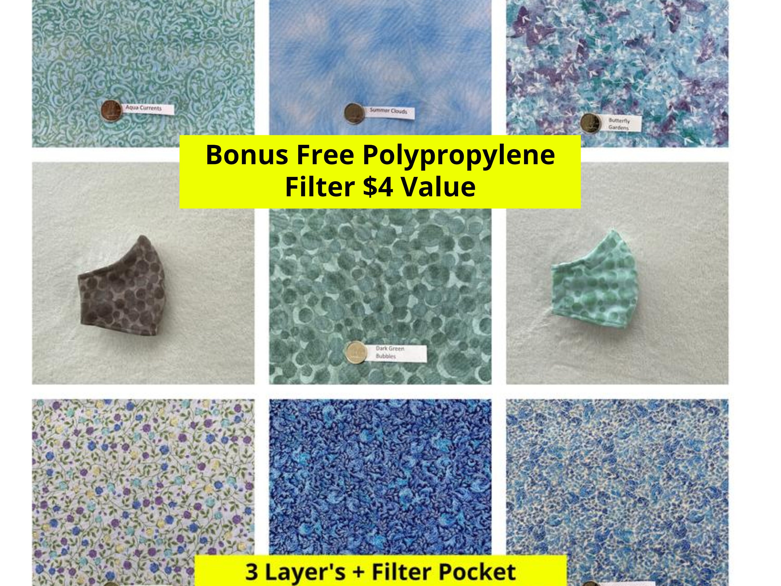 Free polypropylene Filter-Face Mask,Women's,9 different styles,Ha…