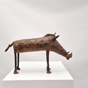 Bronze pig figure