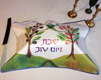 Popular design Challah Cover for Wedding, Shower, or Anniversary Gift—with trees forming wedding canopy (chuppah)