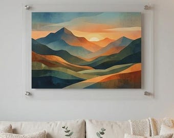 Clear Acrylic Floating Frame, Straight Corners: Artwork, Photo, Diploma
