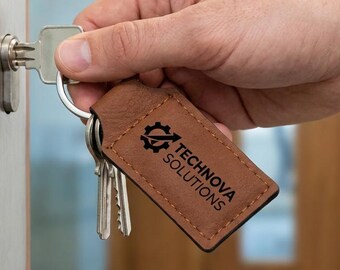 Custom Keychain - Corporate Logo or Monogram - 3 Colors to Choose From