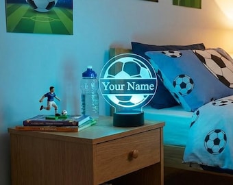 Custom Soccer LED Table Sign: Personalized Acrylic Night Light
