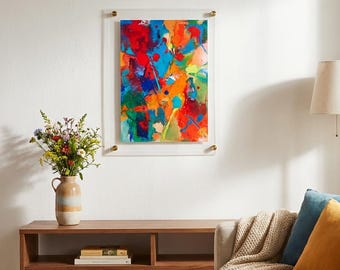 Custom Clear Acrylic Floating Frame, Straight Corners: Artwork, Photo, Diploma