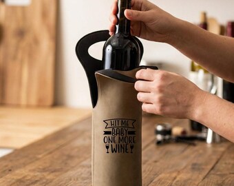 Personalized Wine Tote with your Logo - Laser Engraved