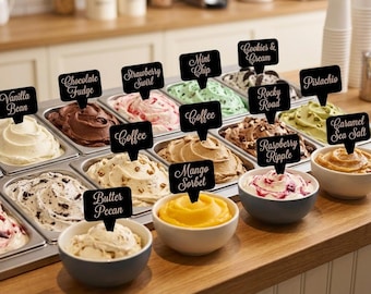 Custom Acrylic Ice Cream Tags