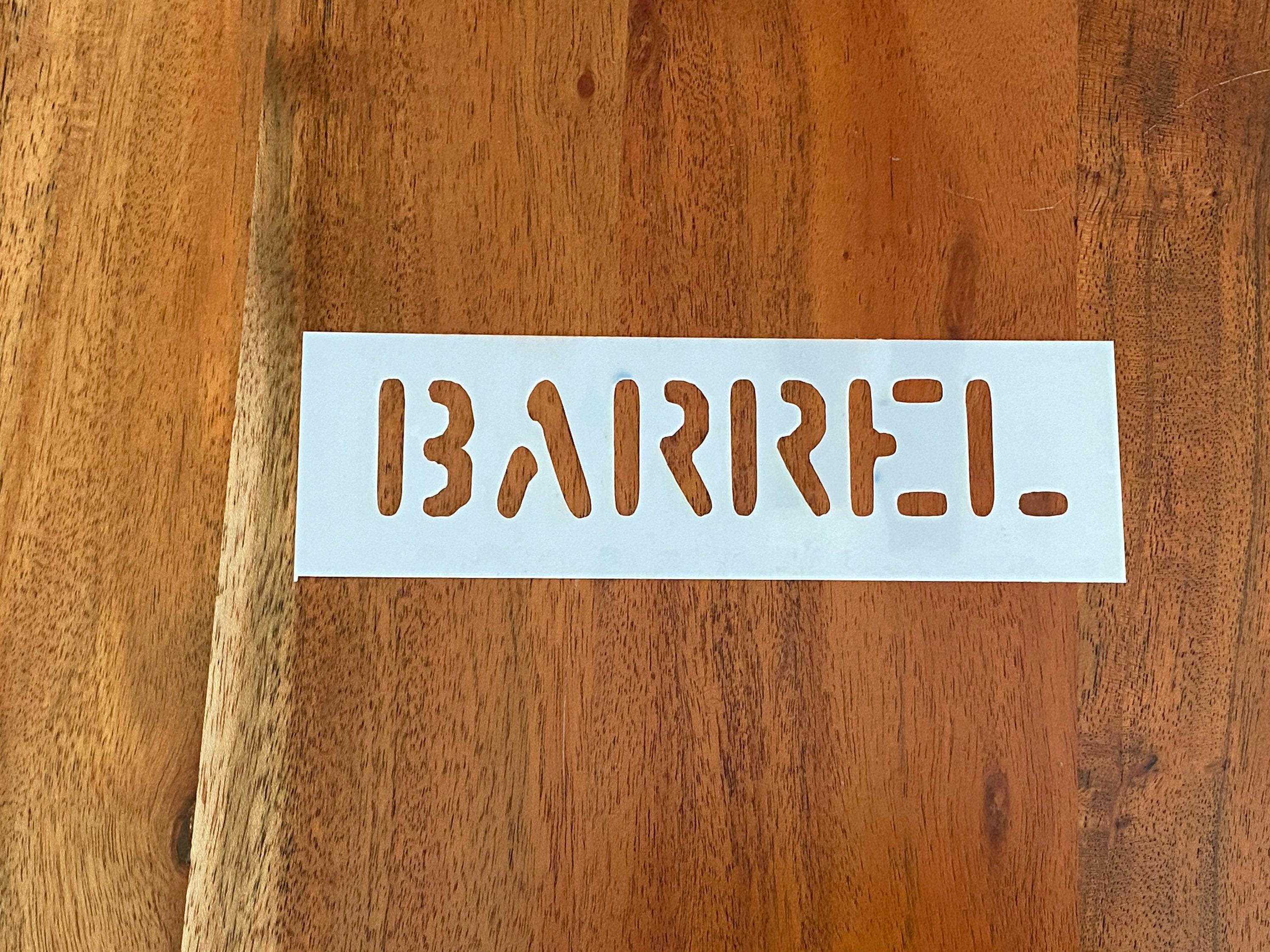 Barrell Script Font Custom Stencil - Barrel Font- Mylar 10mm - Etsy