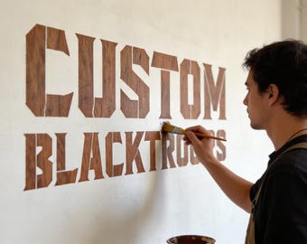 Custom Stencil - Blacktroops font- Mylar 10mm