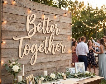 Better Together Stacked Wood Sign: Natural Birch Plywood