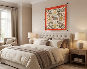 Large Clear Acrylic Floating Frame, Straight Corners: Great for Luxury Scarves