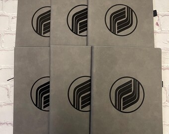 Bulk Notebook - Company Logo Laser Engraved - 4 Colors to Choose From