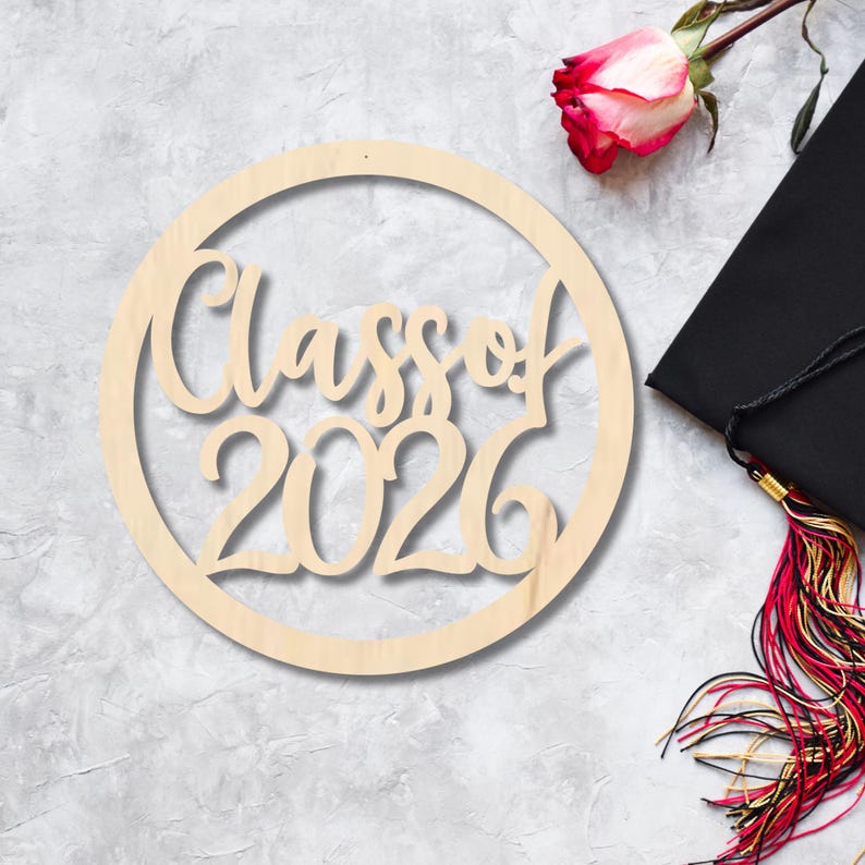 Class of 2026 Wood Sign: Laser Cut Graduation Photo Prop - Etsy