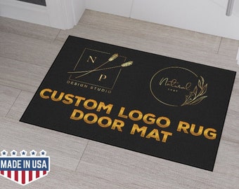 Custom Logo Floor Mats, Custom Business Logo Commercial Doormat, budget business custom door mats, custom logo rug, custom business door mat