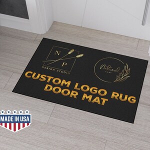 Custom Logo Floor Mats, Custom Business Logo Commercial Doormat, budget business custom door mats, custom logo rug, custom business door mat