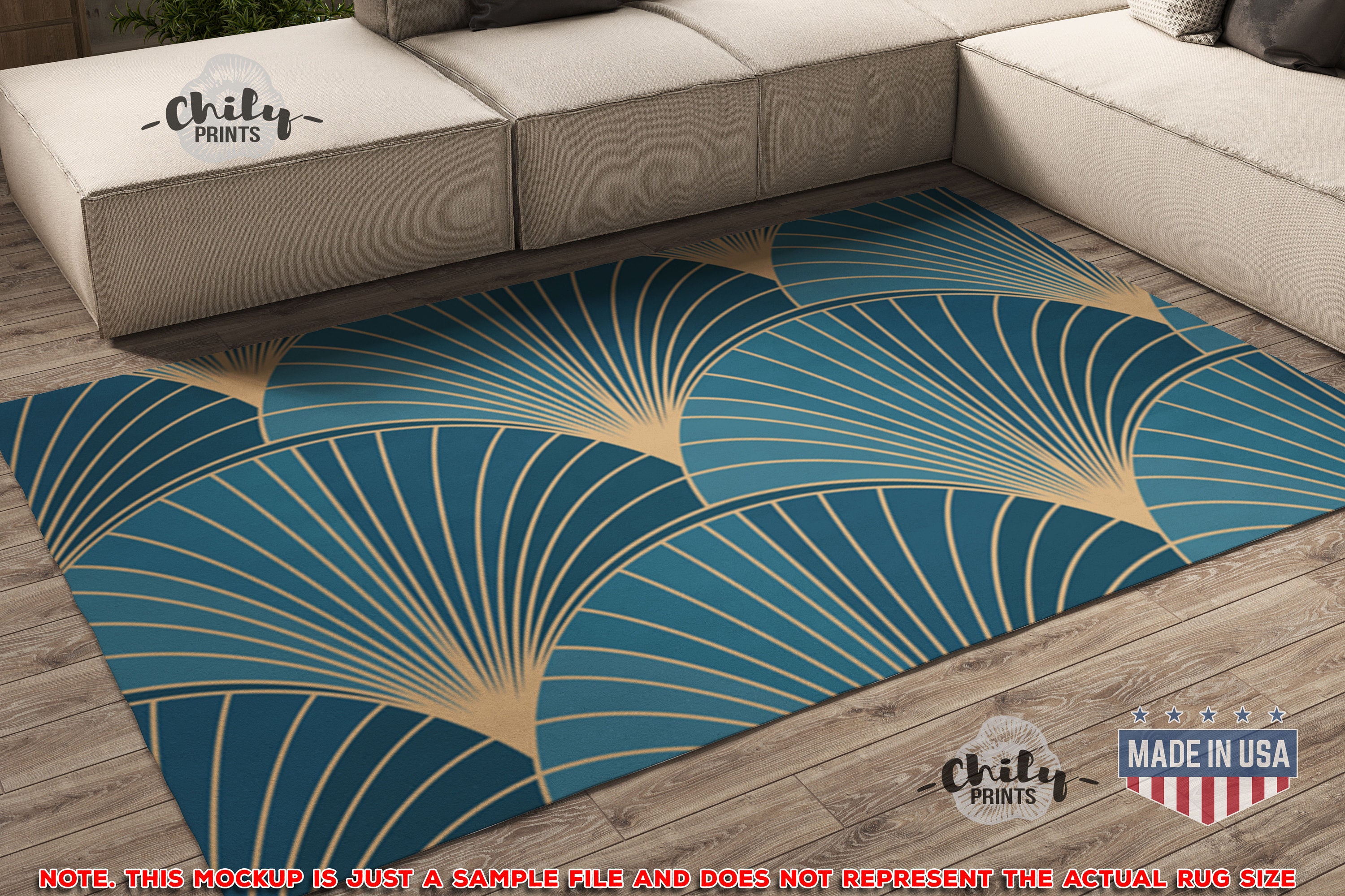 adnsr 14 Casa De Muñecas Art Decó alfombra/alfombra Rectangular pequeño 