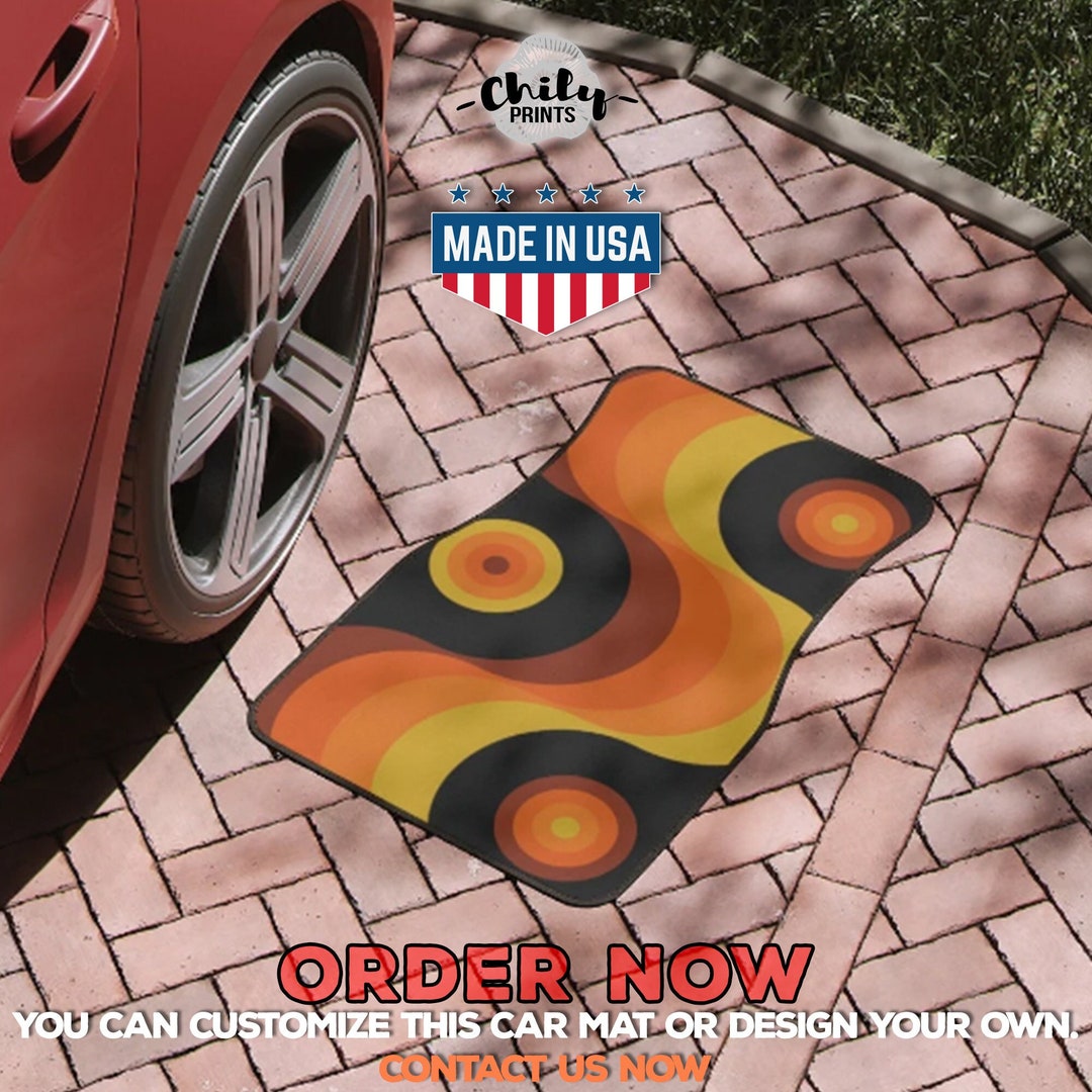 Retro Vintage Colors and Shapes Car Floor Mat Hippie Retro - Etsy