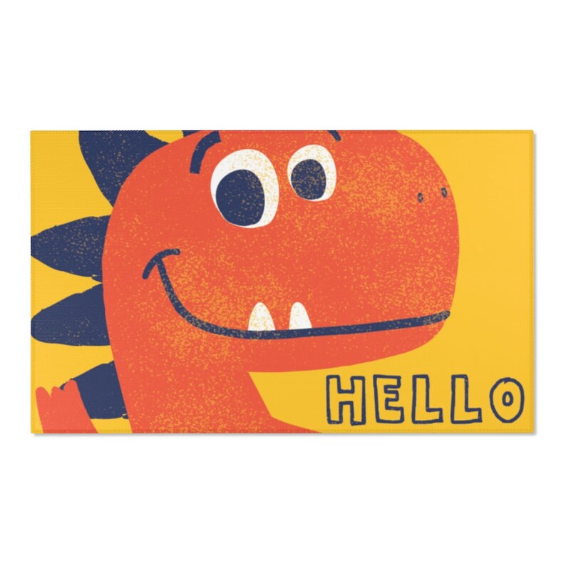 Cute Dinosaur Area Rugs Grunge Texture for Kids Room Decor Etsy