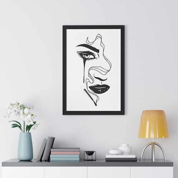 woman face roblox | Framed Art Print