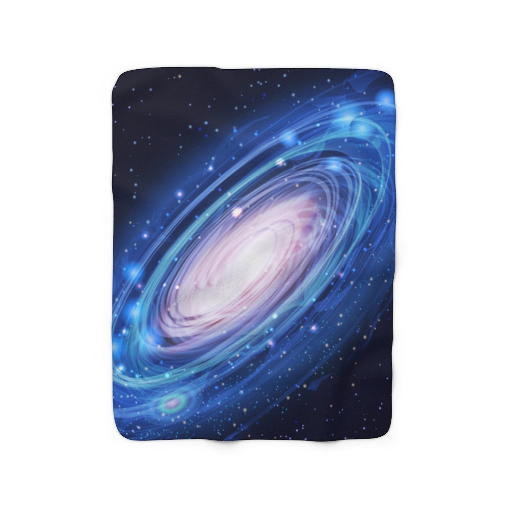 Andromeda Galaxy Sherpa Fleece Blanket galaxy space blanket Etsy