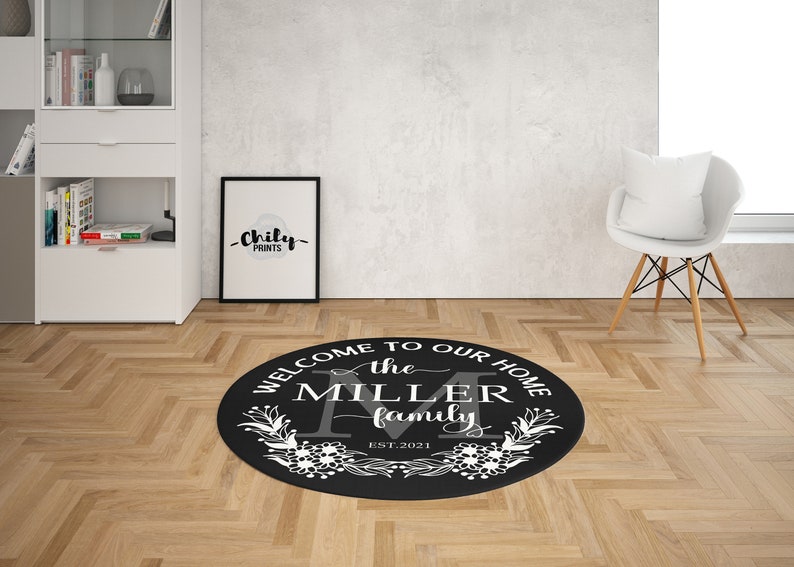 Personalized Family Area Rug Custom Name Carpet to Etsy