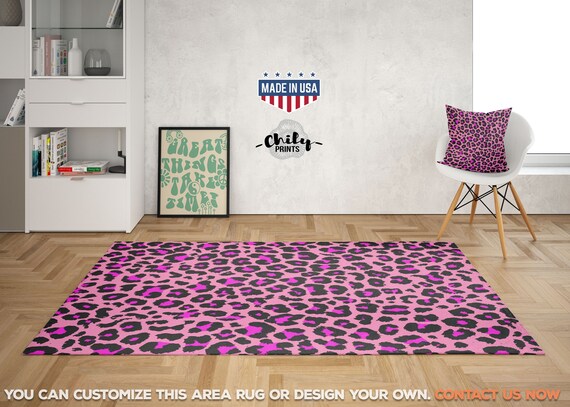 Leopard Pattern Rug, Vsco Girl Home Decor Pink Leopard Print Rug, Cool  Trendy Vsco Home Floor Decor Pink Leopard Print Rug Gift -  Hong Kong