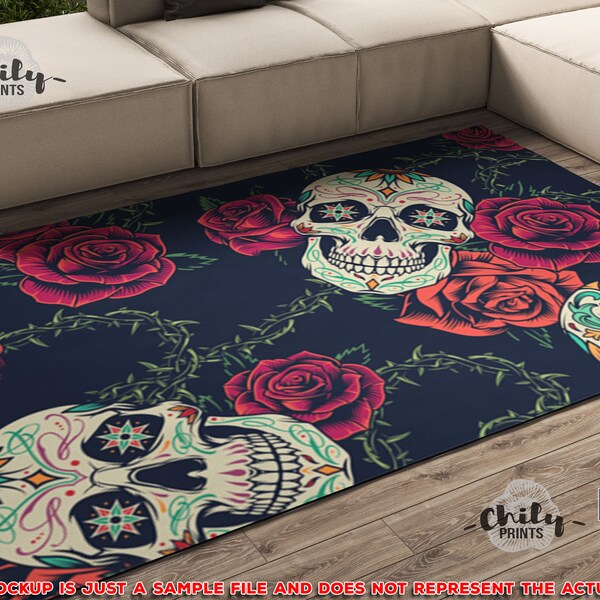 Sugar Skull Rug - Etsy