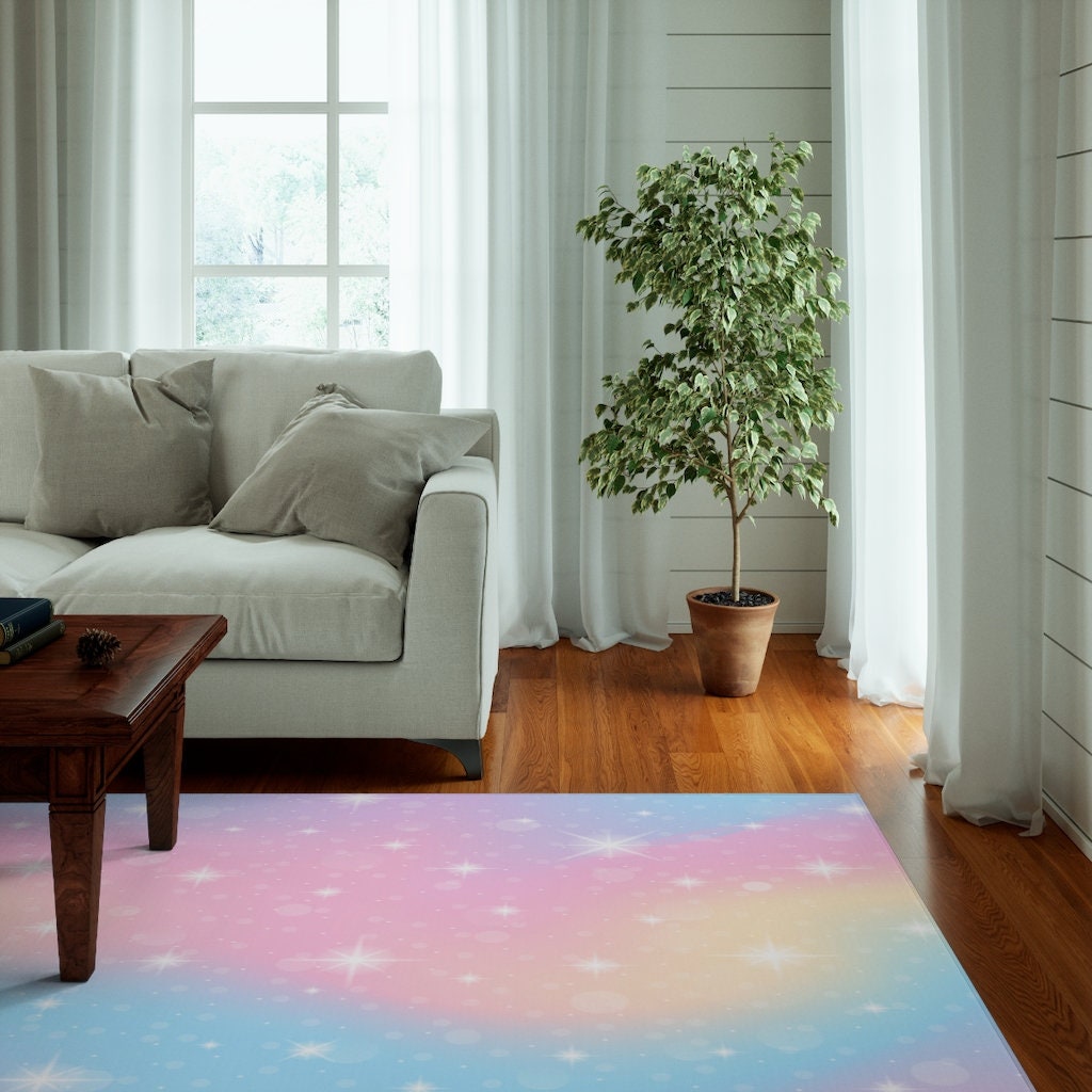 Watercolor Flower Unicorn Home Decor Area Rugs Kids Play Floor Mat Yoga Carpet 