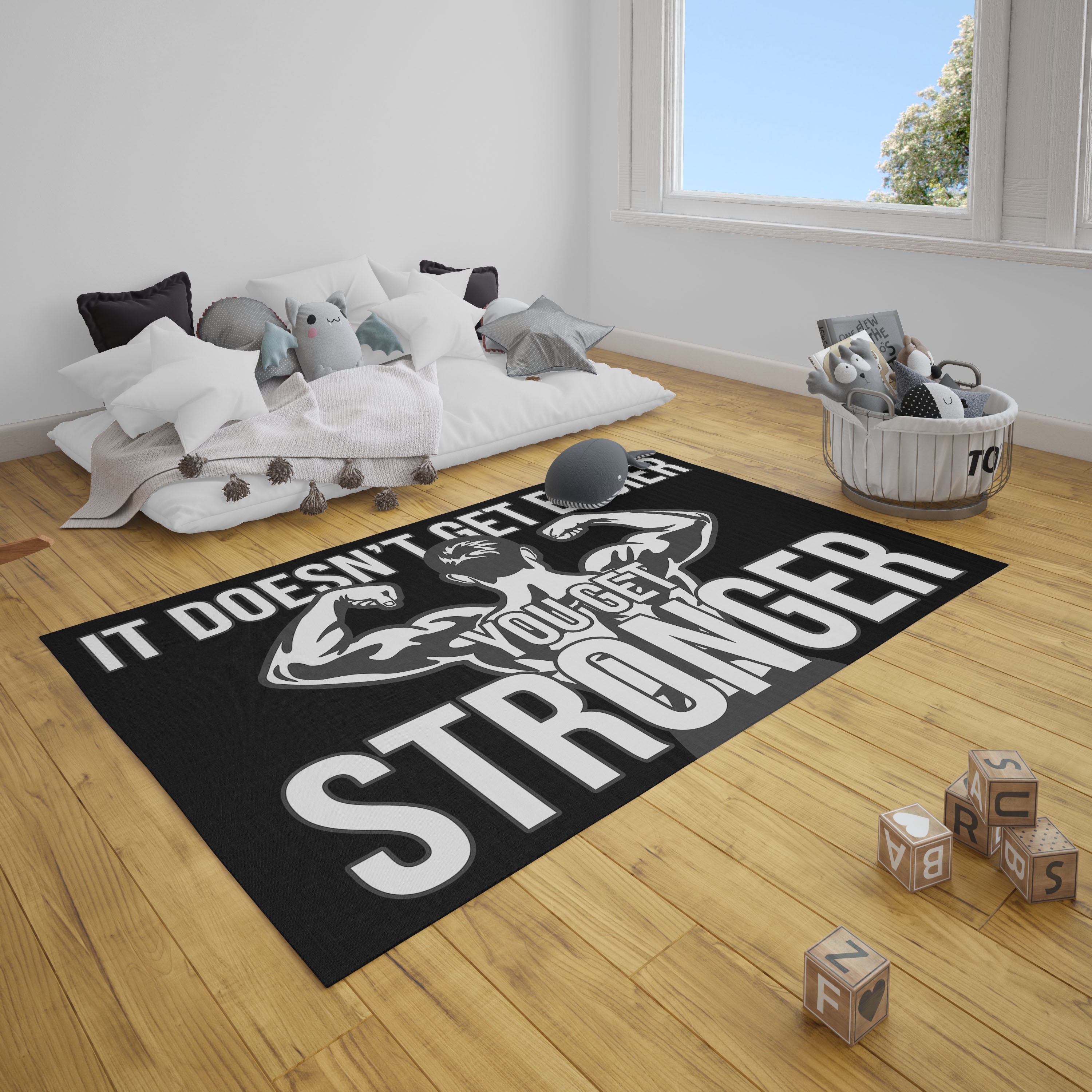 Fitness Decor Home Gym Decor Area Rug It Doesn’t Get | Etsy