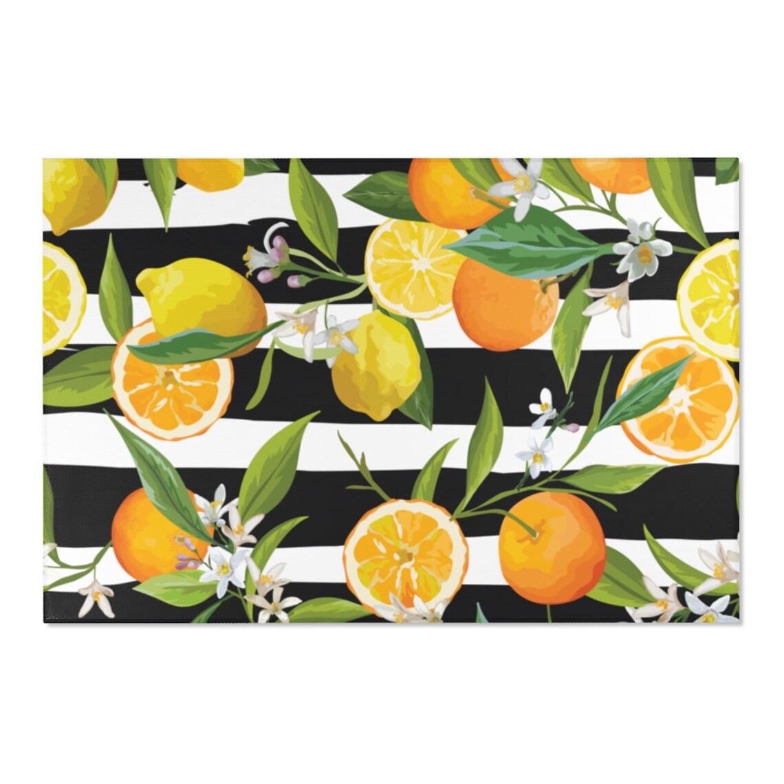 Lemon Rugs for Kitchen Area Rugs Orange and Lemons Etsy