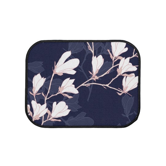 Disover Magnolia flower Japanese Car Floor Mats decor, Japanese Flowers Car Mats, Japanese Flowers Car Accessories, flower print car decor