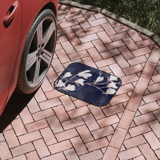 Disover Magnolia flower Japanese Car Floor Mats decor, Japanese Flowers Car Mats, Japanese Flowers Car Accessories, flower print car decor