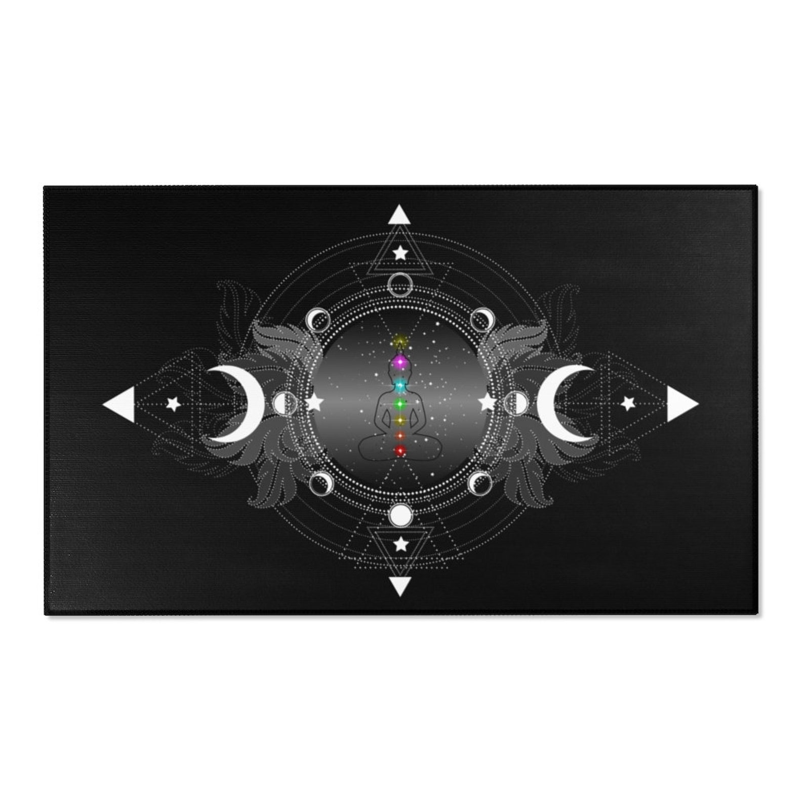 Spiritual Rugs Buddha Silhouette Area Carpet Lotus Position - Etsy