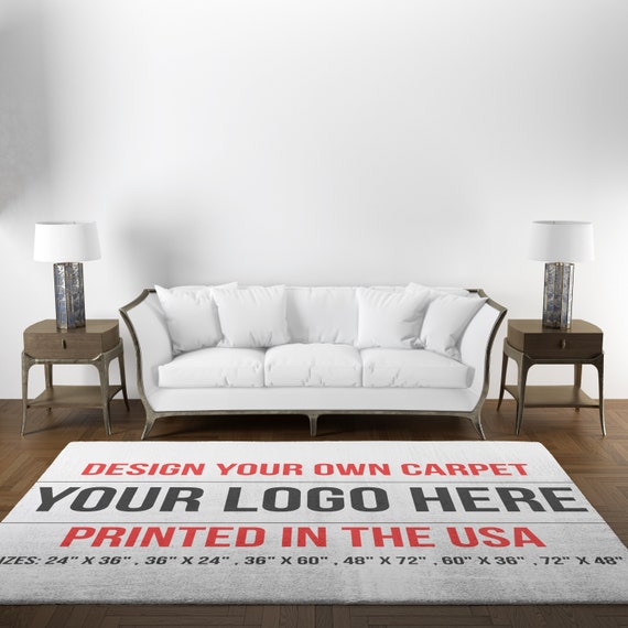 Rug with logo Design your own carpet custom rug with your Etsy