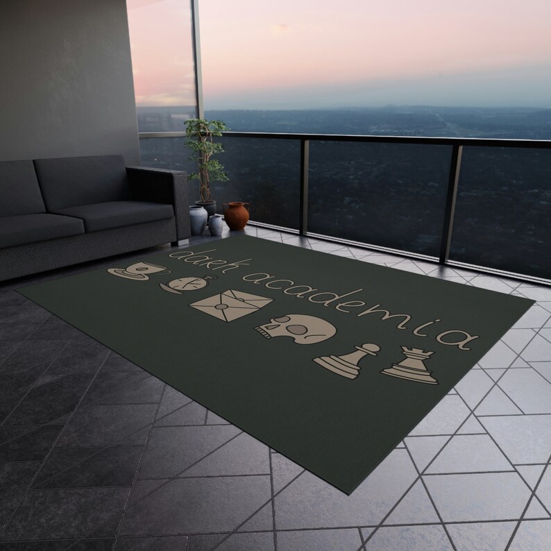 Decorative Rug With Dark Academia Print for Bedroom Dorm or - Etsy