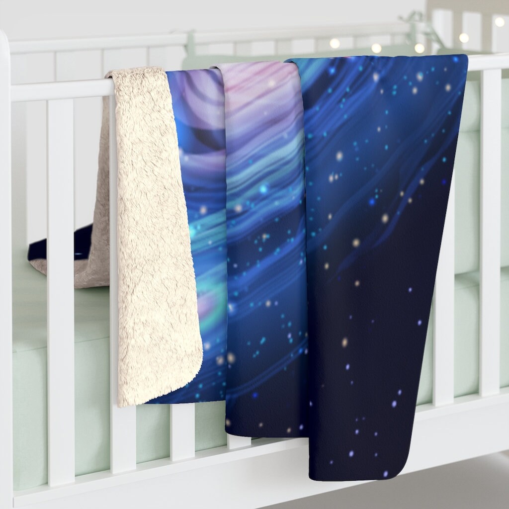 Andromeda Galaxy Sherpa Fleece Blanket galaxy space blanket Etsy