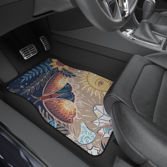 Buy Boho Car Mats With Style of Day and Night Wanders Printed Car