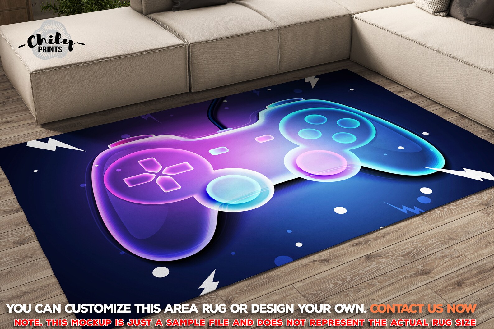 Game Controller area rug game room decor gamer gift game Etsy