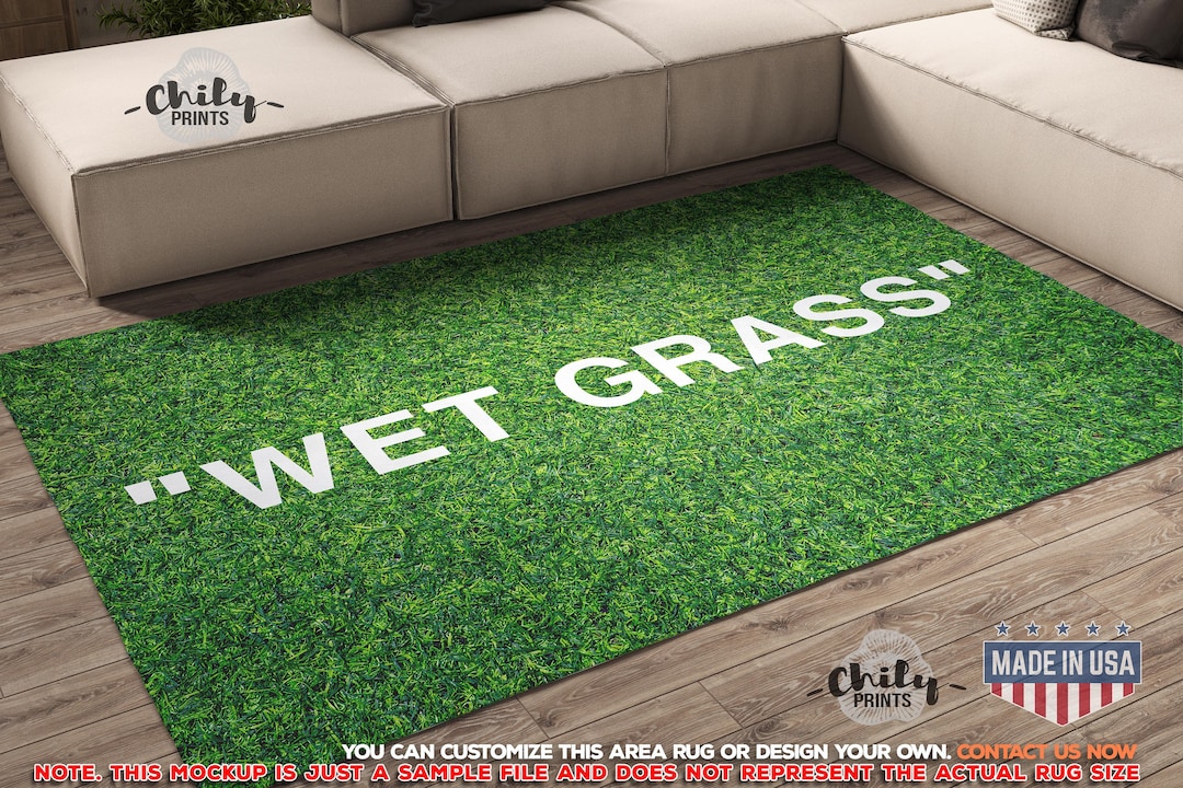 Wet Grass Patterned Rug Wet Grass Rug Wet Grass 3D 