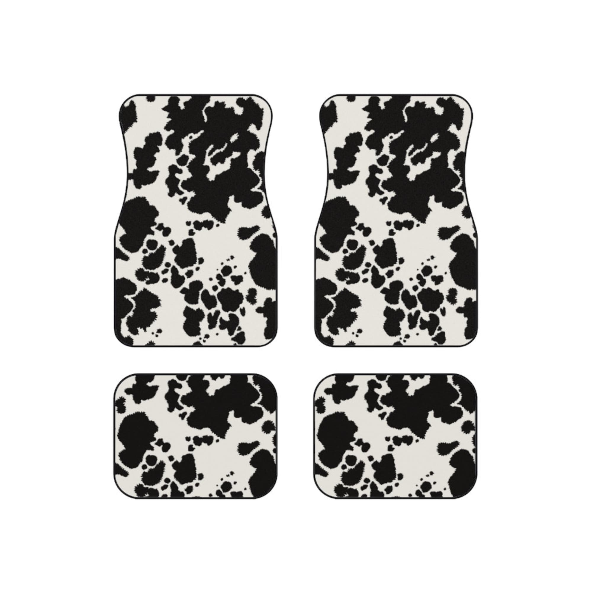 Animal skin Car Mats, Cow texture custom print car mats, Cow hide style car decor