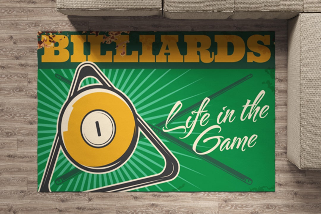Billiards Game Room Area Rugs Pool Player Gift Billiards Room Carpet ...