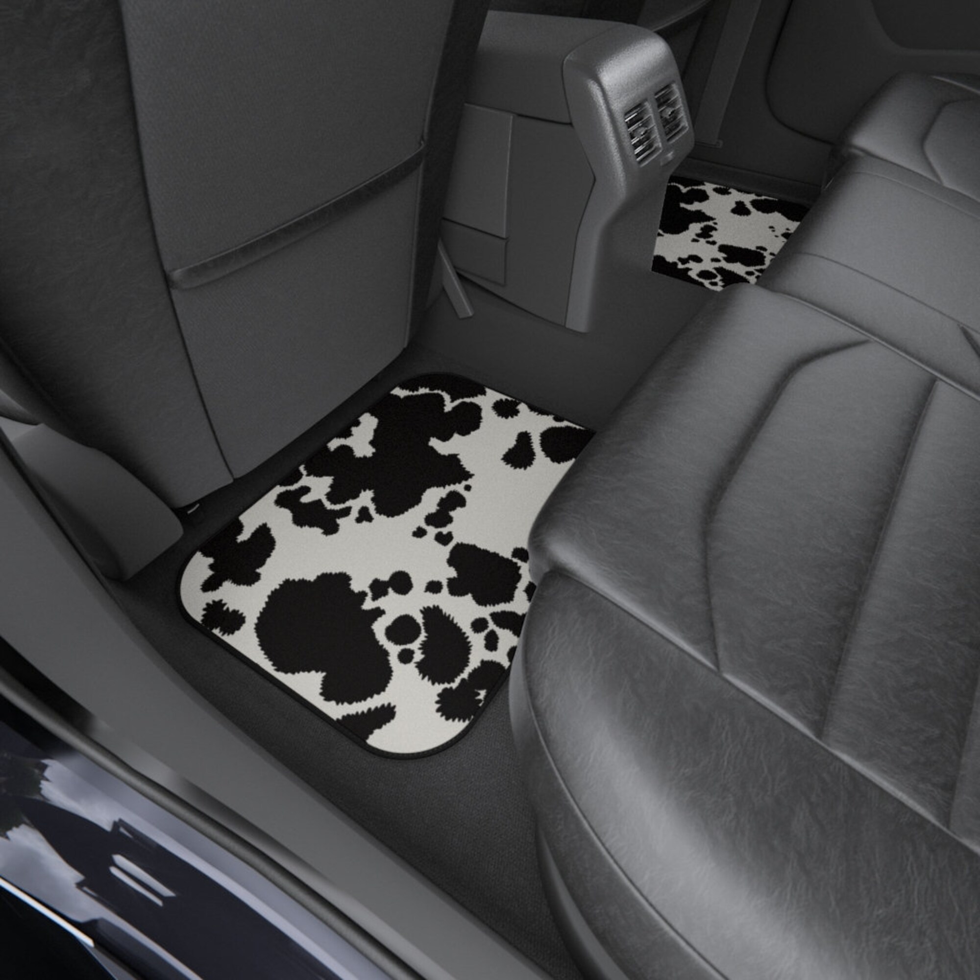 Animal skin Car Mats, Cow texture custom print car mats, Cow hide style car decor