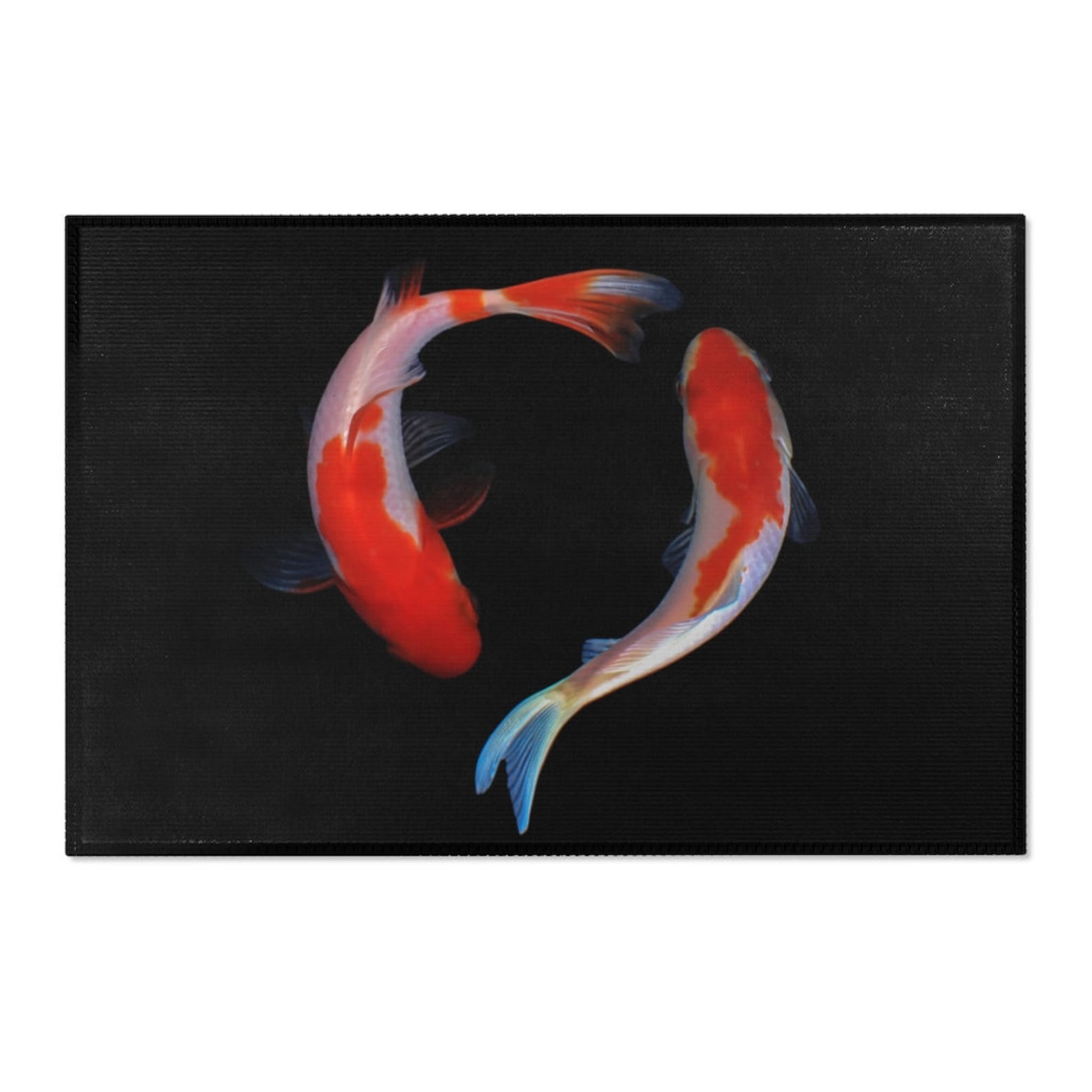 Koi Fish Area Rug Koi Fish Home Decor Carpet Koi Fish Design Etsy