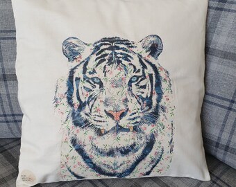 Tiger cushion | Etsy Snow Leopard Cub Throw Pillow Cases