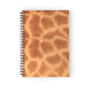 Giraffe Print spiral notebook. Safari Lover&#39;s notebook. Jungle Animals notebook. Giraffe skin pattern gift