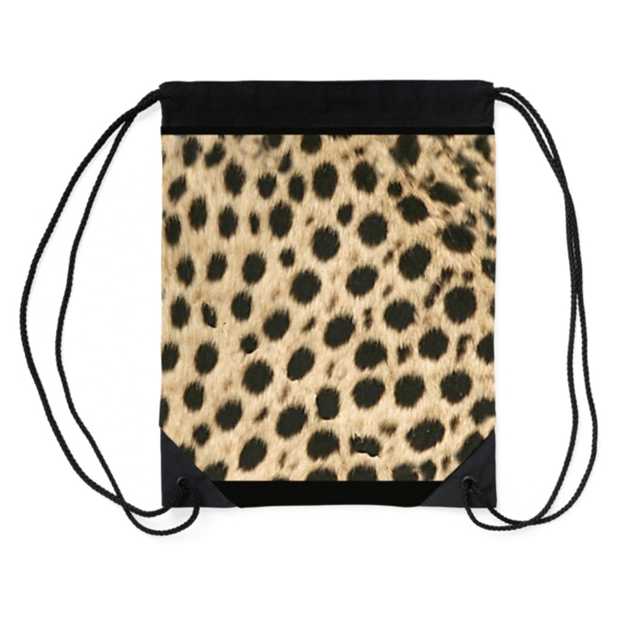Leopard print drawstring bag hotsell