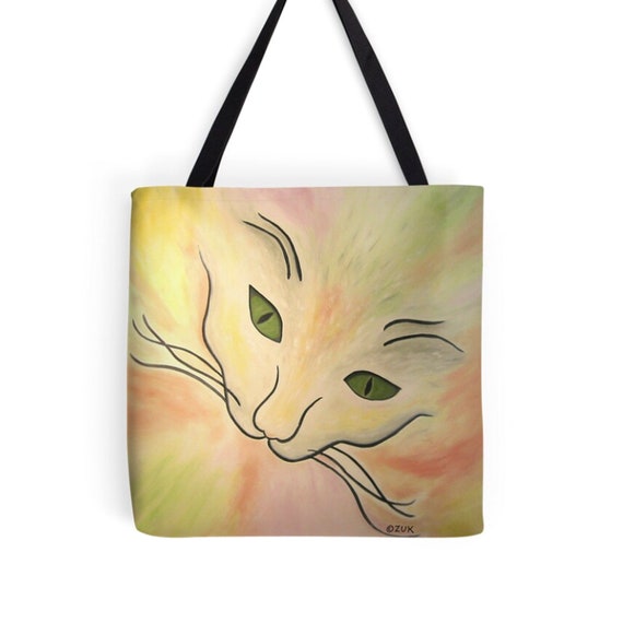 Cat face tote bag sale