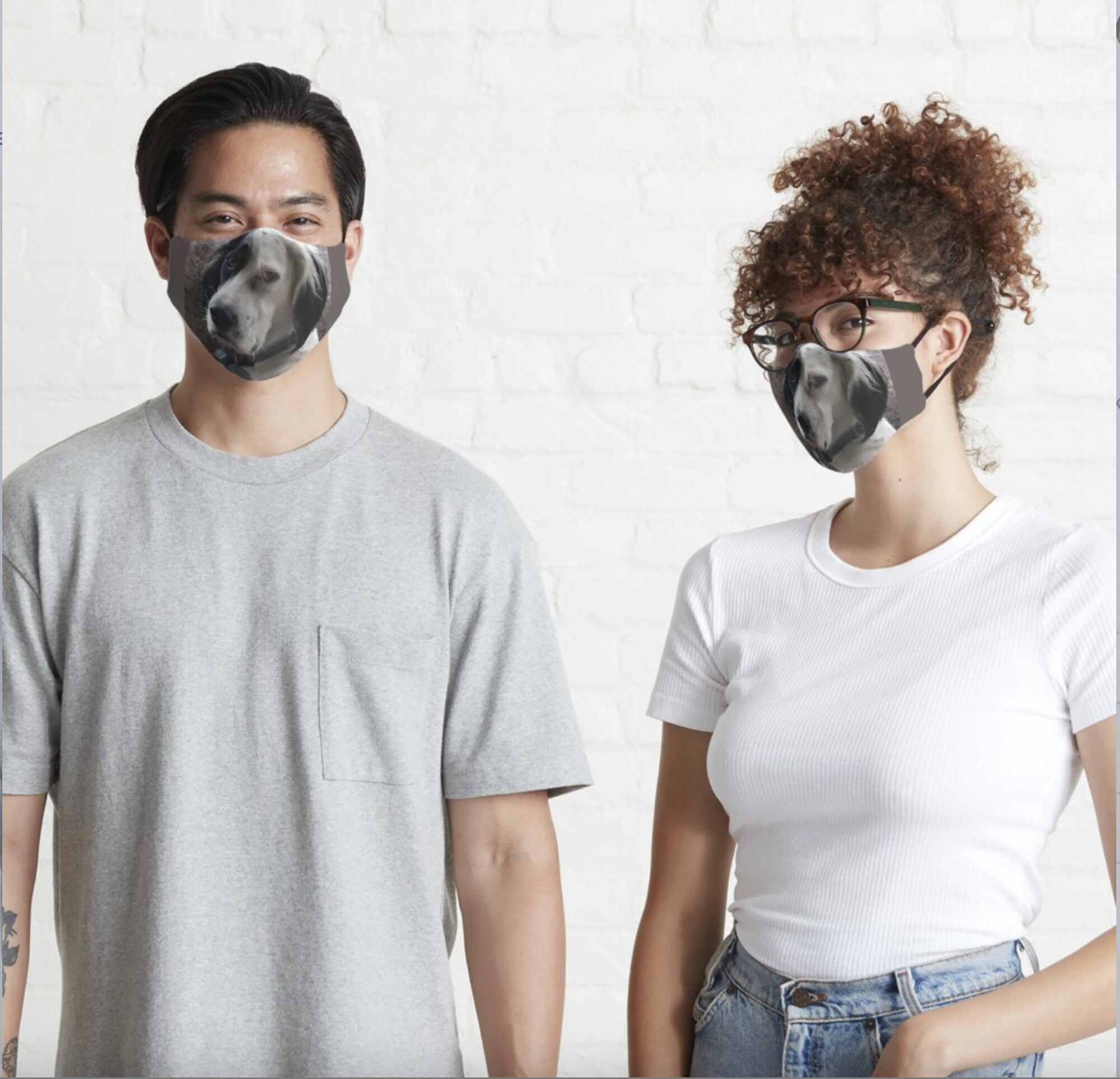 Máscara facial en inglés gris y blanco. Adultos y niños. Etsy